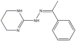 1-phenylethan-1-one 1-(1,4,5,6-tetrahydropyrimidin-2-yl)hydrazone Struktur