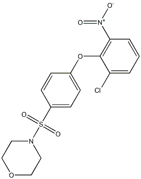 4-{[4-(2-chloro-6-nitrophenoxy)phenyl]sulfonyl}morpholine Struktur