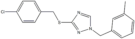 4-chlorobenzyl 1-(3-methylbenzyl)-1H-1,2,4-triazol-3-yl sulfide Struktur