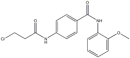 4-[(3-chloropropanoyl)amino]-N-(2-methoxyphenyl)benzamide Struktur