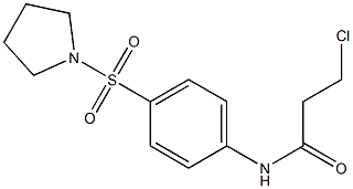 3-chloro-N-[4-(pyrrolidin-1-ylsulfonyl)phenyl]propanamide Struktur