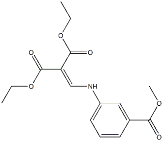 diethyl 2-{[3-(methoxycarbonyl)anilino]methylidene}malonate Struktur