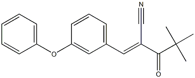 (E)-2-(2,2-dimethylpropanoyl)-3-(3-phenoxyphenyl)-2-propenenitrile Struktur