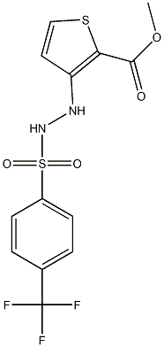 methyl 3-(2-{[4-(trifluoromethyl)phenyl]sulfonyl}hydrazino)thiophene-2-carboxylate Structure