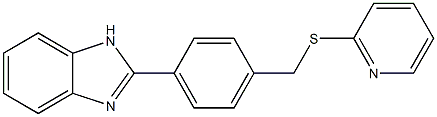 2-{4-[(2-pyridylthio)methyl]phenyl}-1H-benzo[d]imidazole Struktur