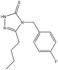 5-butyl-4-(4-fluorobenzyl)-2,4-dihydro-3H-1,2,4-triazole-3-thione Struktur