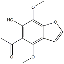 1-(6-hydroxy-4,7-dimethoxybenzo[b]furan-5-yl)ethan-1-one Struktur