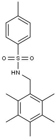 N1-(2,3,4,5,6-pentamethylbenzyl)-4-methylbenzene-1-sulfonamide Struktur