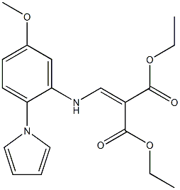 diethyl 2-{[5-methoxy-2-(1H-pyrrol-1-yl)anilino]methylidene}malonate Struktur