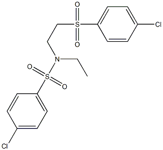 N1-{2-[(4-chlorophenyl)sulfonyl]ethyl}-N1-ethyl-4-chlorobenzene-1-sulfonamide Struktur