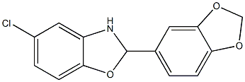 2-(1,3-benzodioxol-5-yl)-5-chloro-2,3-dihydro-1,3-benzoxazole Struktur