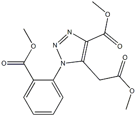 methyl 1-[2-(methoxycarbonyl)phenyl]-5-(2-methoxy-2-oxoethyl)-1H-1,2,3-triazole-4-carboxylate Struktur