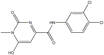 N-(3,4-dichlorophenyl)-6-hydroxy-1-methyl-2-oxo-1,2-dihydro-4-pyrimidinecarboxamide Struktur