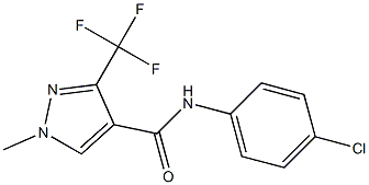 N4-(4-chlorophenyl)-1-methyl-3-(trifluoromethyl)-1H-pyrazole-4-carboxamide Struktur