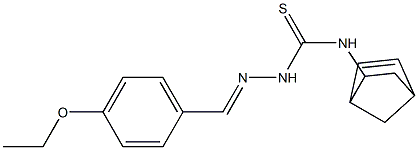 N1-bicyclo[2.2.1]hept-5-en-2-yl-2-(4-ethoxybenzylidene)hydrazine-1-carbothioamide Struktur