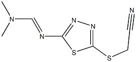 N'-{5-[(cyanomethyl)thio]-1,3,4-thiadiazol-2-yl}-N,N-dimethyliminoformamide Struktur