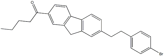 1-[7-(4-bromophenethyl)-9H-fluoren-2-yl]pentan-1-one Struktur