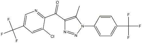 [3-chloro-5-(trifluoromethyl)-2-pyridinyl]{5-methyl-1-[4-(trifluoromethyl)phenyl]-1H-1,2,3-triazol-4-yl}methanone Struktur