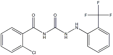 N1-(2-chlorobenzoyl)-2-[2-(trifluoromethyl)phenyl]hydrazine-1-carboxamide Struktur