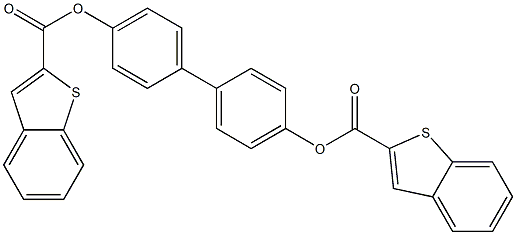 4'-[(1-benzothiophen-2-ylcarbonyl)oxy][1,1'-biphenyl]-4-yl 1-benzothiophene-2-carboxylate Struktur