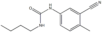 N-butyl-N'-(3-cyano-4-methylphenyl)urea Struktur