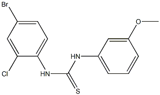 N-(4-bromo-2-chlorophenyl)-N'-(3-methoxyphenyl)thiourea Struktur