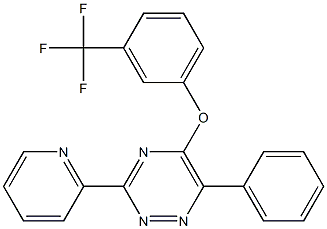 6-phenyl-3-(2-pyridinyl)-1,2,4-triazin-5-yl 3-(trifluoromethyl)phenyl ether Struktur