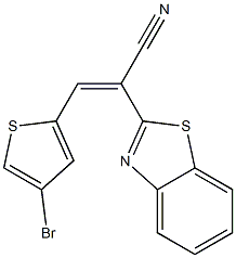 2-(1,3-benzothiazol-2-yl)-3-(4-bromo-2-thienyl)acrylonitrile Struktur