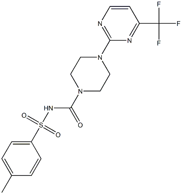 N1-({4-[4-(trifluoromethyl)pyrimidin-2-yl]piperazino}carbonyl)-4-methylbenzene-1-sulfonamide Struktur