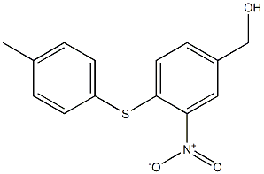 {4-[(4-methylphenyl)thio]-3-nitrophenyl}methanol Struktur