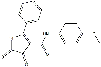 N3-(4-methoxyphenyl)-4,5-dioxo-2-phenyl-4,5-dihydro-1H-pyrrole-3-carboxamide Struktur