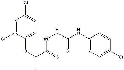 N-(4-chlorophenyl)-2-[2-(2,4-dichlorophenoxy)propanoyl]-1-hydrazinecarbothioamide Struktur