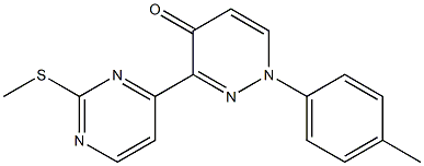 1-(4-methylphenyl)-3-[2-(methylsulfanyl)-4-pyrimidinyl]-4(1H)-pyridazinone Struktur