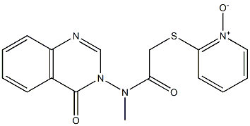 2-({2-[methyl(4-oxo-3,4-dihydroquinazolin-3-yl)amino]-2-oxoethyl}thio)pyridinium-1-olate Struktur