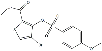 methyl 4-bromo-3-{[(4-methoxyphenyl)sulfonyl]oxy}thiophene-2-carboxylate Struktur