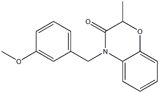 4-(3-methoxybenzyl)-2-methyl-2H-1,4-benzoxazin-3(4H)-one Struktur