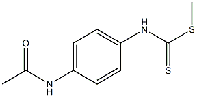 methyl [4-(acetylamino)anilino]methanedithioate Struktur