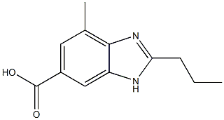 1H-BENZIMIDAZOLE-6-CARBOXYLIC ACID, 4-METHYL-2-PROPYL Struktur