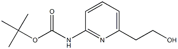 [6-(2-Hydroxy-ethyl)-pyridin-2-yl]-carbamic acid tert-butyl ester Struktur