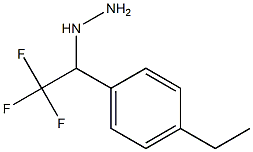 1-(1-(4-ethylphenyl)-2,2,2-trifluoroethyl)hydrazine Struktur