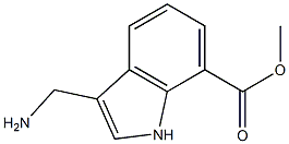 methyl 3-(aminomethyl)-1H-indole-7-carboxylate Struktur