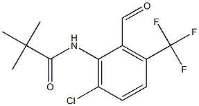 N-(6-chloro-2-formyl-3-(trifluoromethyl)phenyl)pivalamide Struktur