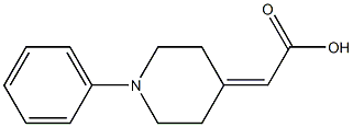 2-(1-phenylpiperidin-4-ylidene)acetic acid Struktur