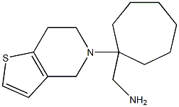 (1-{4H,5H,6H,7H-thieno[3,2-c]pyridin-5-yl}cycloheptyl)methanamine Struktur