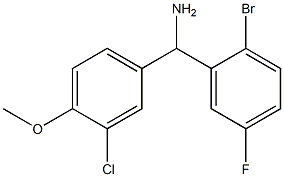 (2-bromo-5-fluorophenyl)(3-chloro-4-methoxyphenyl)methanamine Struktur