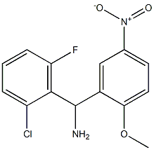 (2-chloro-6-fluorophenyl)(2-methoxy-5-nitrophenyl)methanamine Struktur