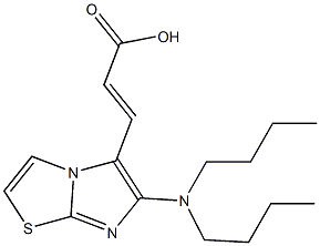 (2E)-3-[6-(dibutylamino)imidazo[2,1-b][1,3]thiazol-5-yl]acrylic acid Struktur