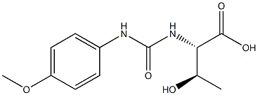 (2S,3R)-3-hydroxy-2-({[(4-methoxyphenyl)amino]carbonyl}amino)butanoic acid Struktur