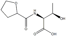 (2S,3R)-3-hydroxy-2-[(tetrahydrofuran-2-ylcarbonyl)amino]butanoic acid Struktur