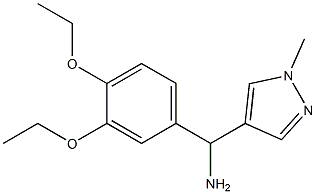 (3,4-diethoxyphenyl)(1-methyl-1H-pyrazol-4-yl)methanamine Struktur